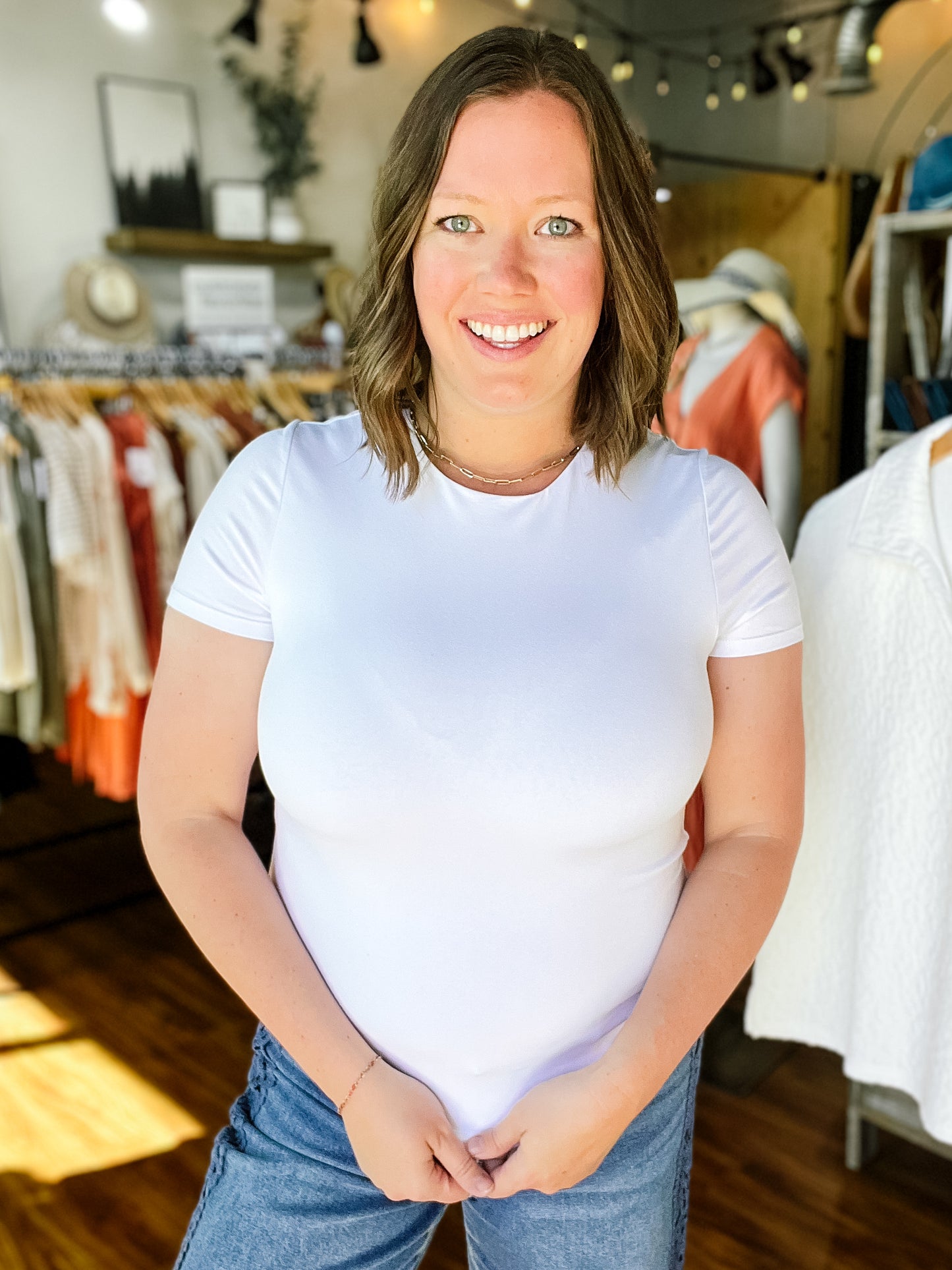 White Second Skin Top
