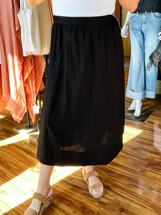 Black Midi Skirt