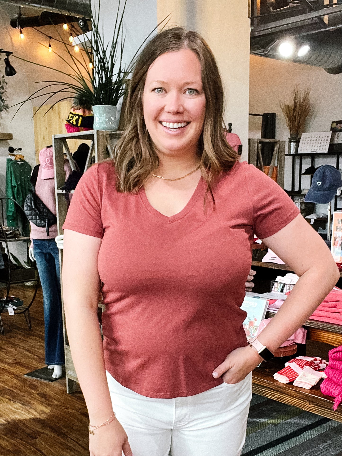 Chili V Neck Tee Shirt