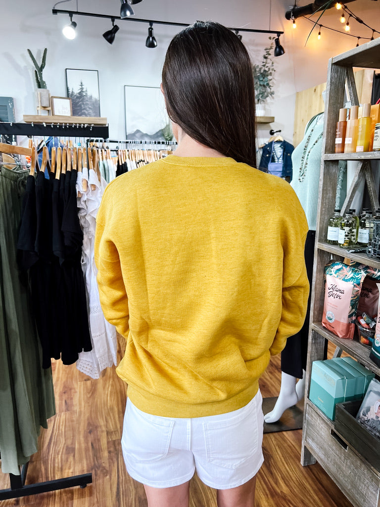 Mustard Wildflower Crewneck Sweatshirt