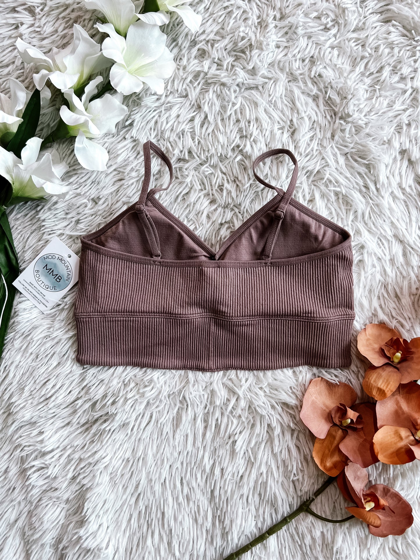 Rose Seamless Ribbed Bralette