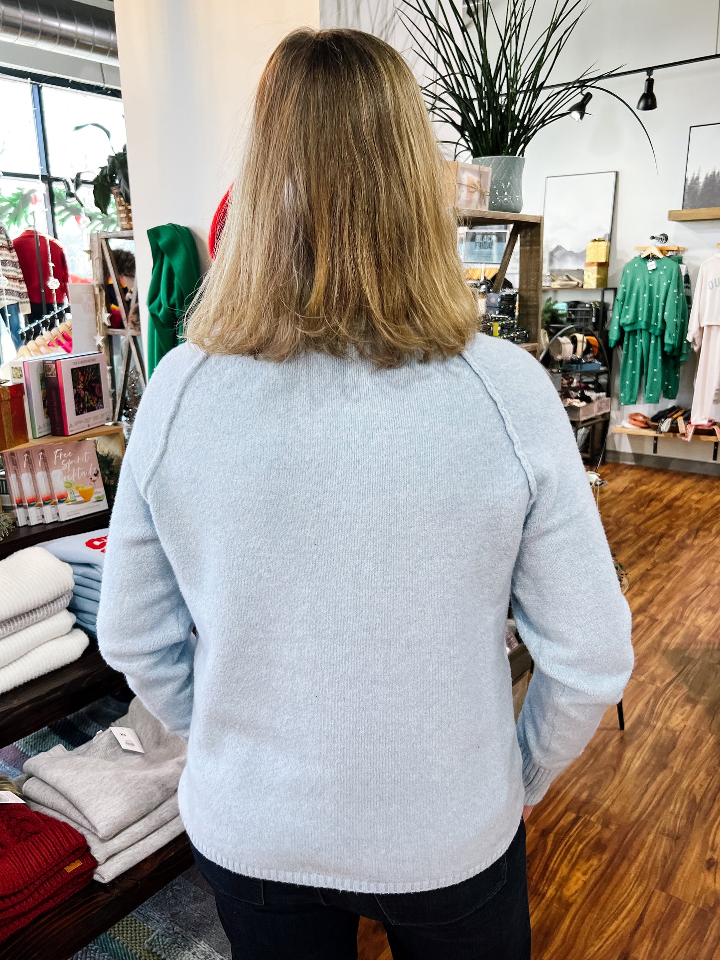 Powder Blue Turtleneck Sweater