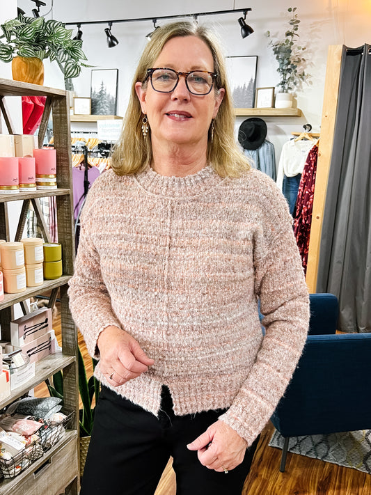 Multi Browns & Rust Boucle Sweater