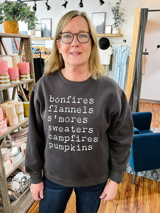 Dark Gray Bonfire Sweatshirt