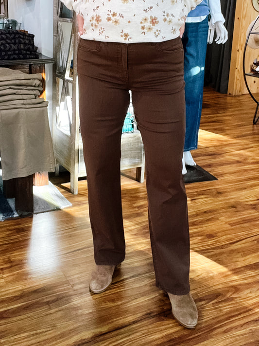 Kennedy Carob Brown Straight Leg Jean