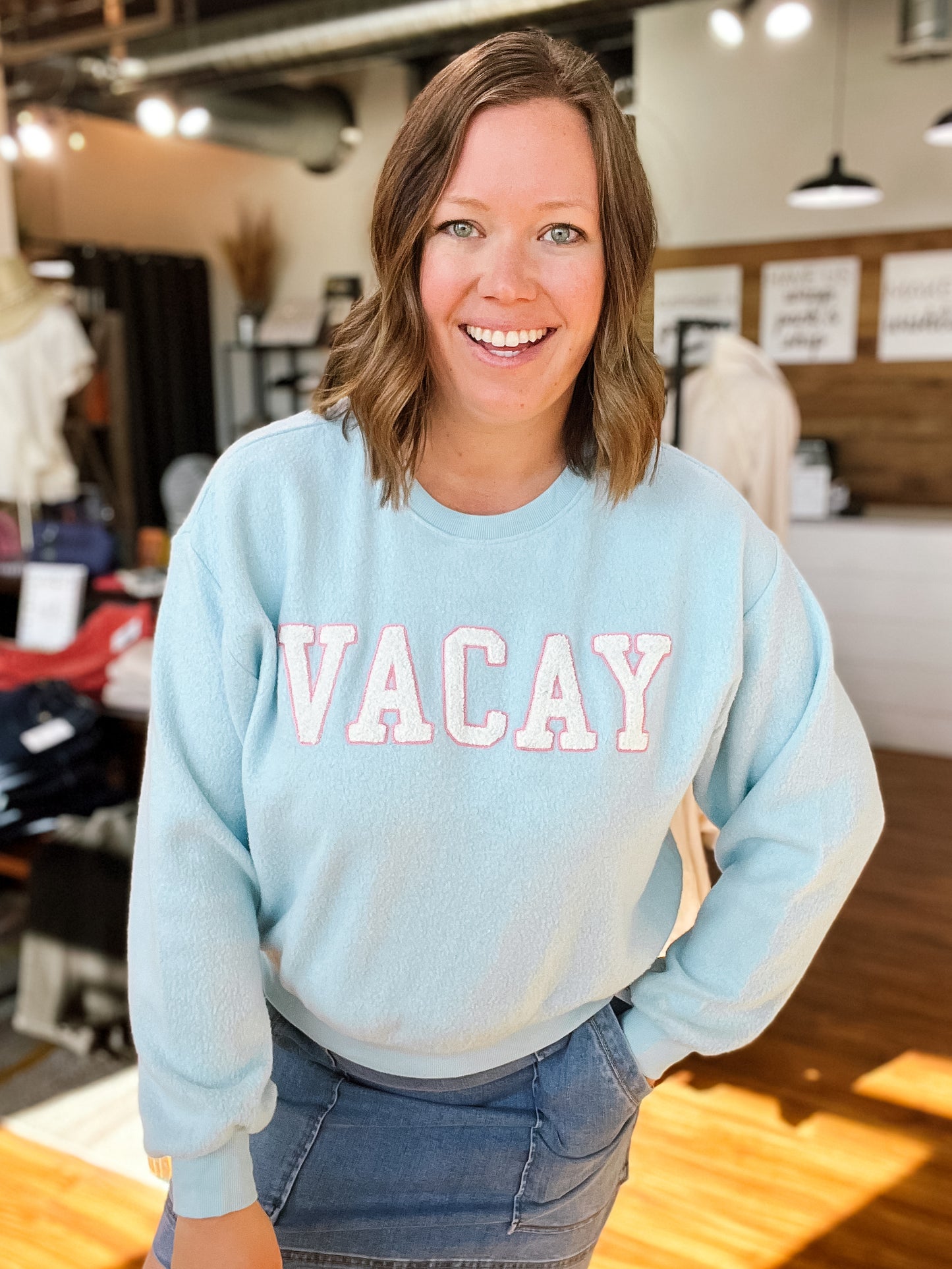 Blue Vacay Sweatshirt