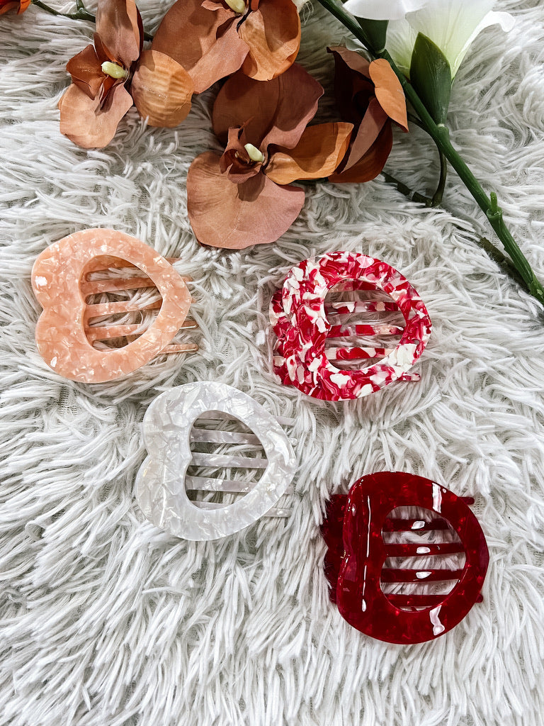 Flat Heart Hair Clip