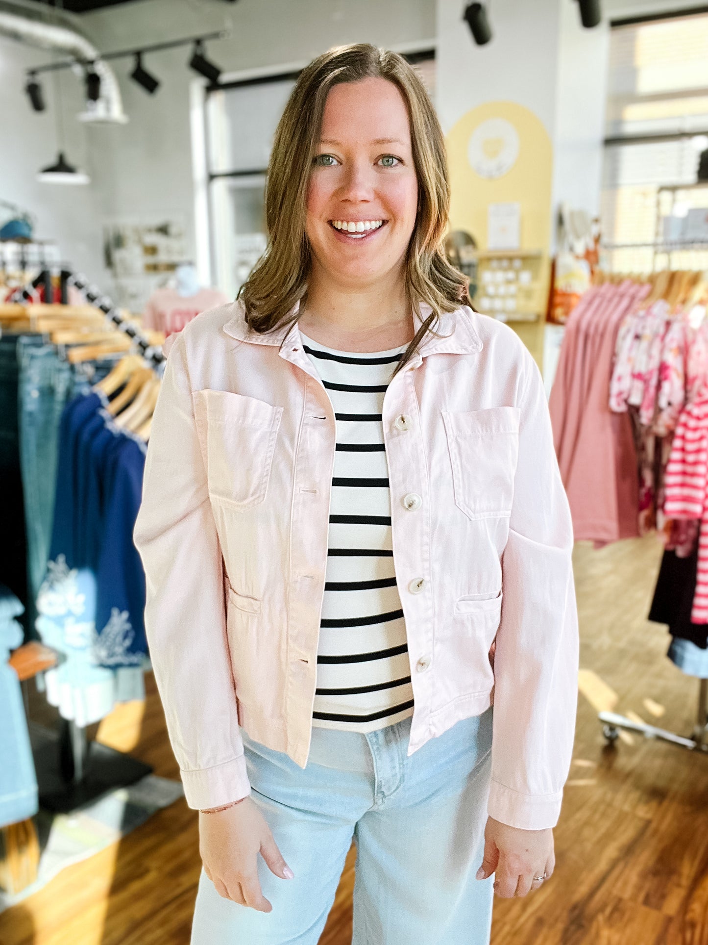 Light Pink Safari Jacket