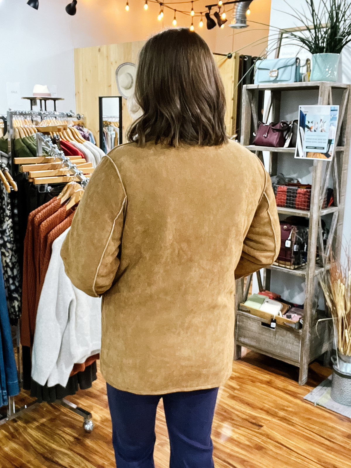 Cream & Tan Reversible Coat