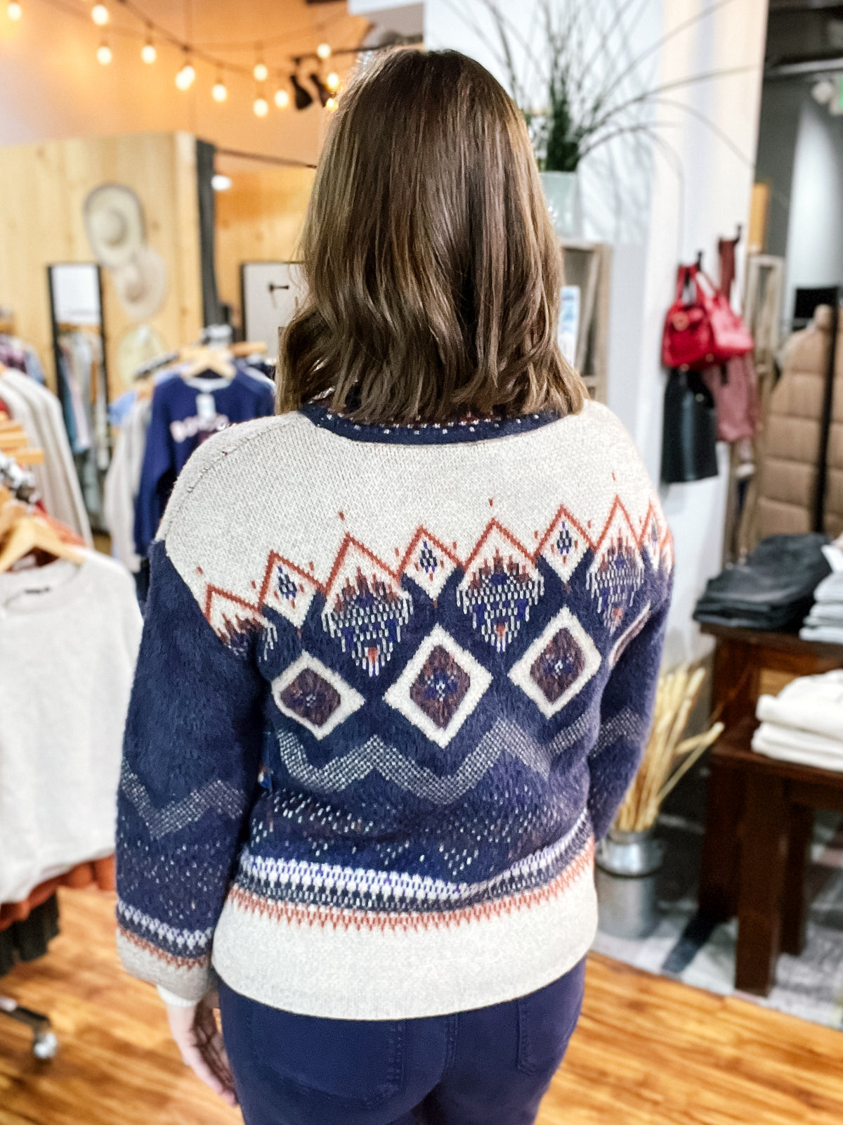 Sapphire Printed Sweater