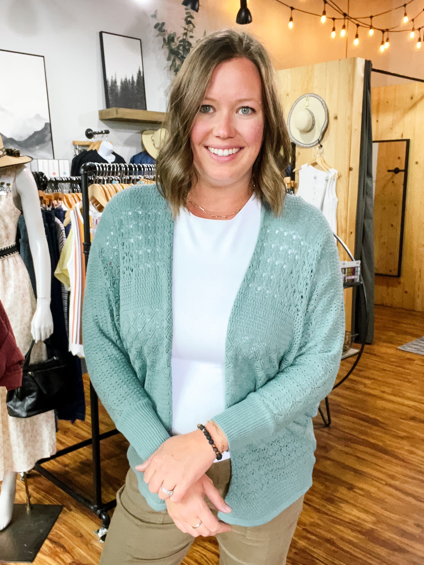 Jade Crochet Knit Cardigan