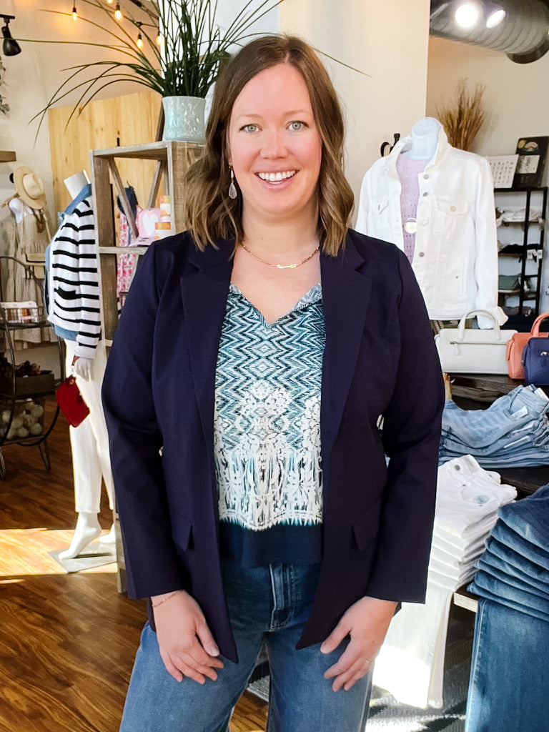 Navy Boyfriend Blazer