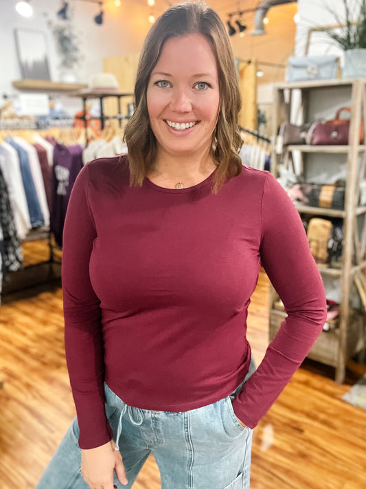 Berry Wine Long Sleeve Tee