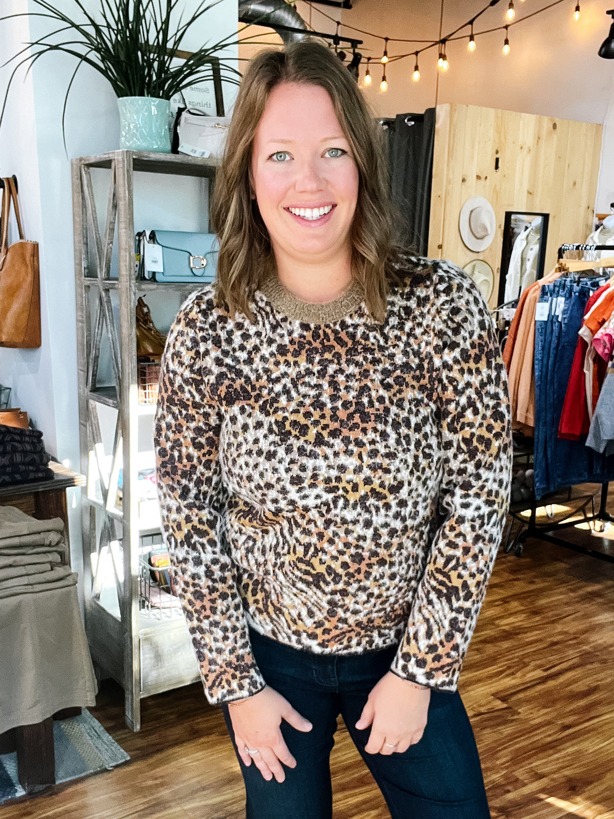 Brown Leopard Sweater