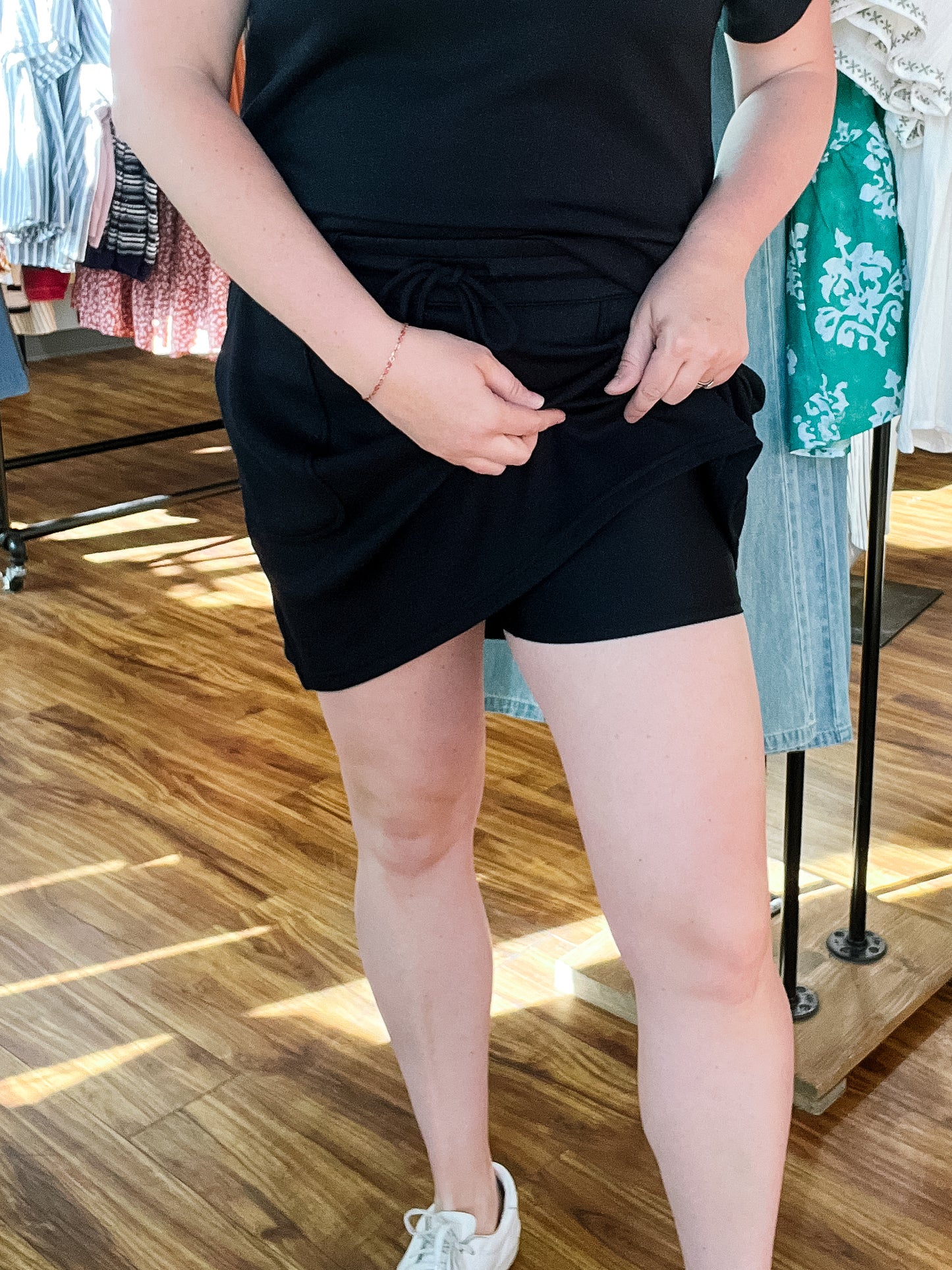 Black Pull-On Skort