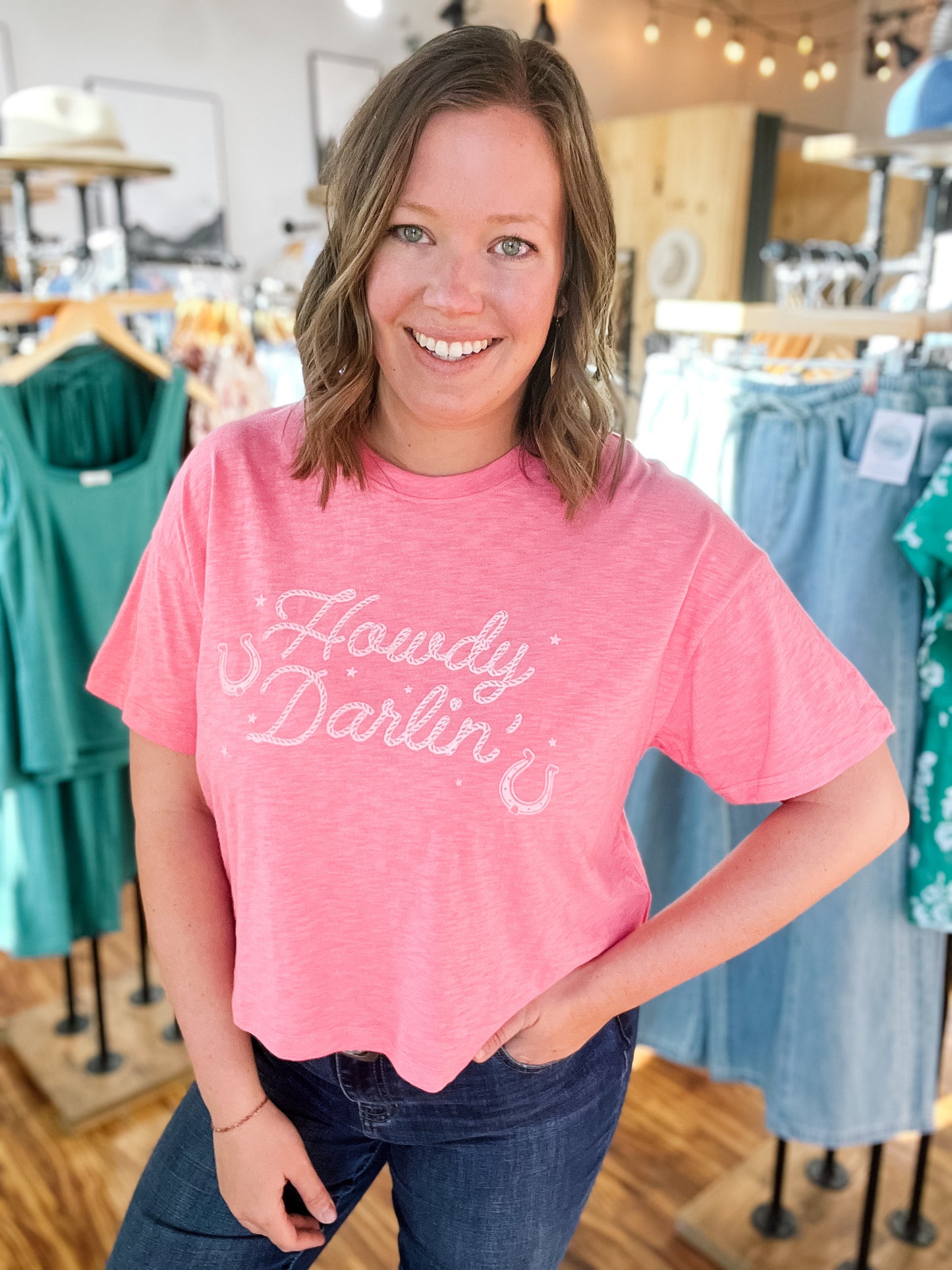 Pink Howdy Short Sleeve T-Shirt
