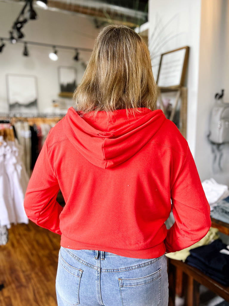 Red Zip Up Hoodie