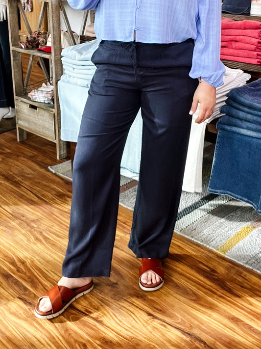 Navy Pull On Pant