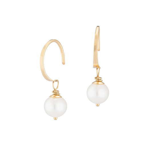 Gold Pearl Drops Earrings