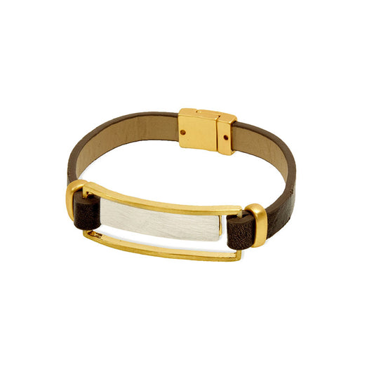 Brown W/Mixed Metal Bracelet