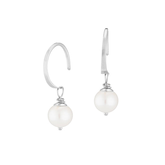 Silver Pearl Drops Earrings